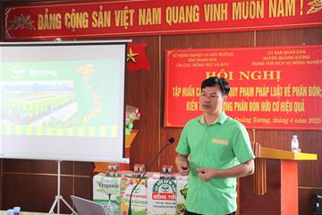 Thanh Hóa: Đẩy mạnh Tập huấn và Phát triển sử dụng phân bón hữu cơ theo kế hoạch đến năm 2030