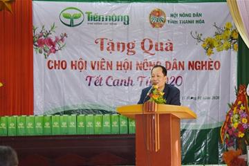 Tiến Nông phối hợp với Hội Nông dân tỉnh chúc tết, tặng quà hội viên nông dân nghèo trong tỉnh Thanh Hóa