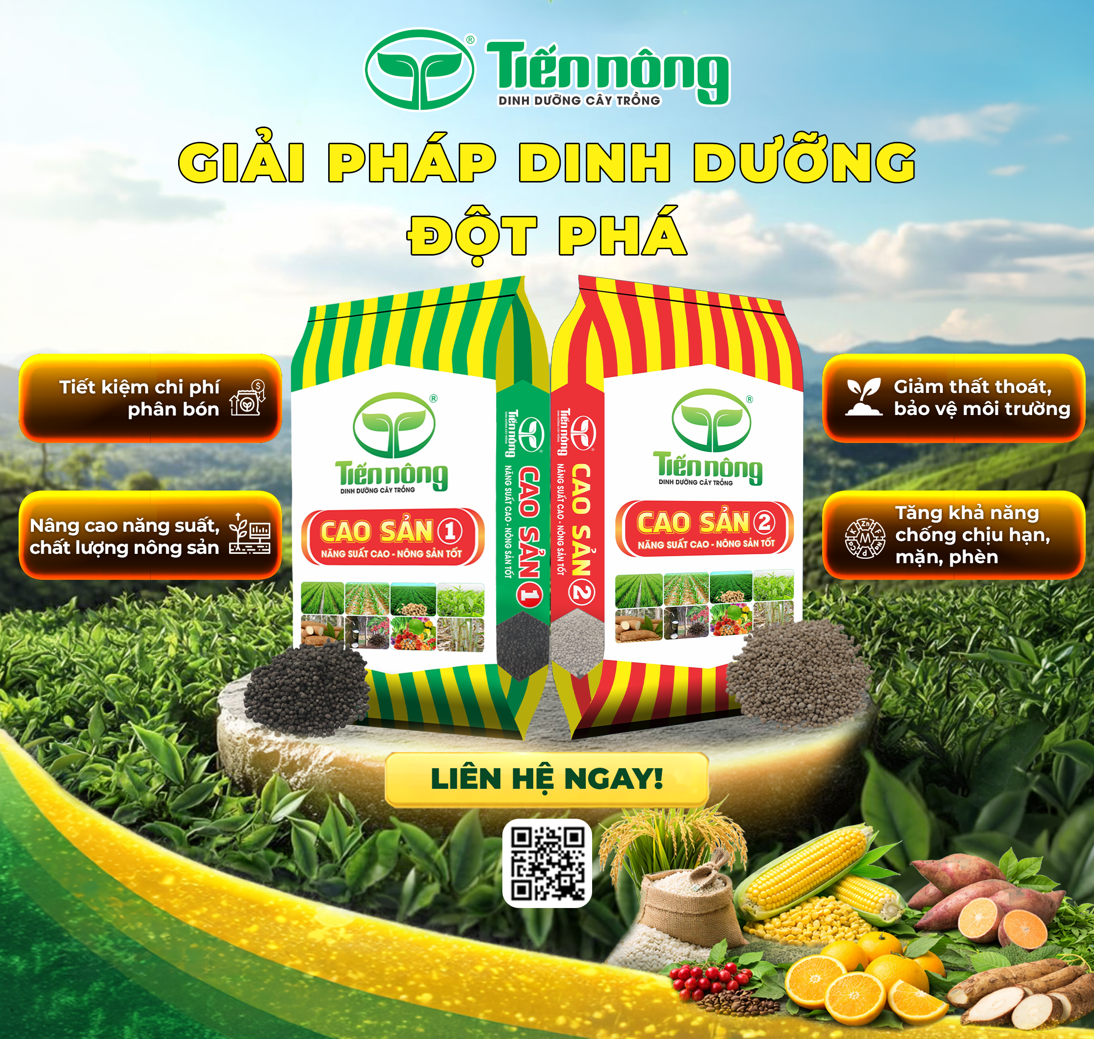 TIẾN NÔNG RA MẮT BỘ SẢN PHẨM MỚI CAO SẢN 1 – CAO SẢN 2